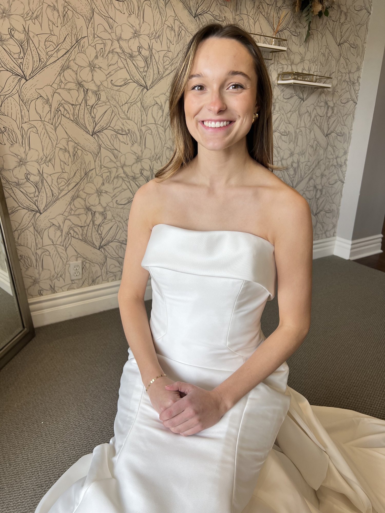Spring ivory wedding dress