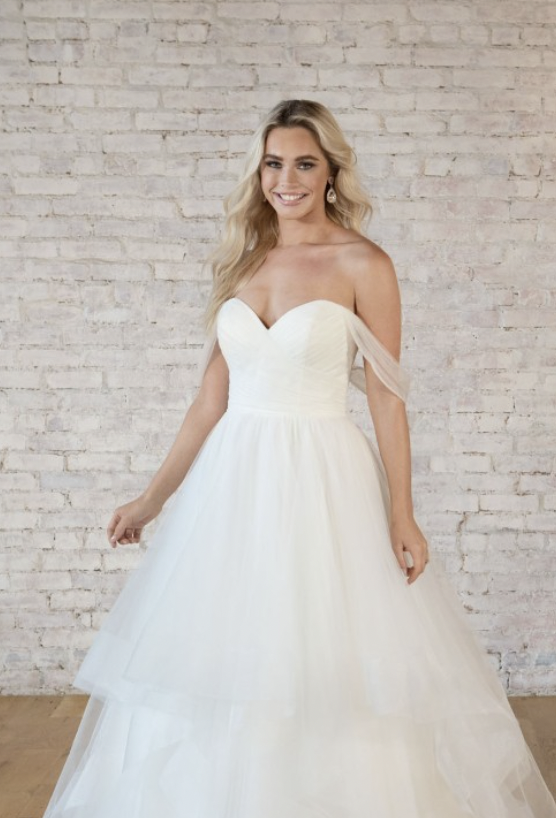 Spring ivory wedding dress