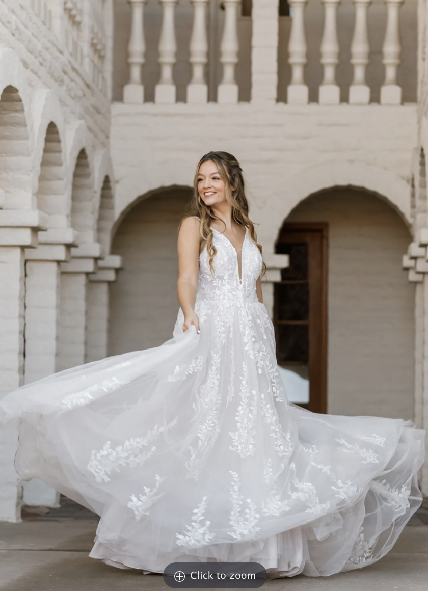 Winter bright white wedding dress