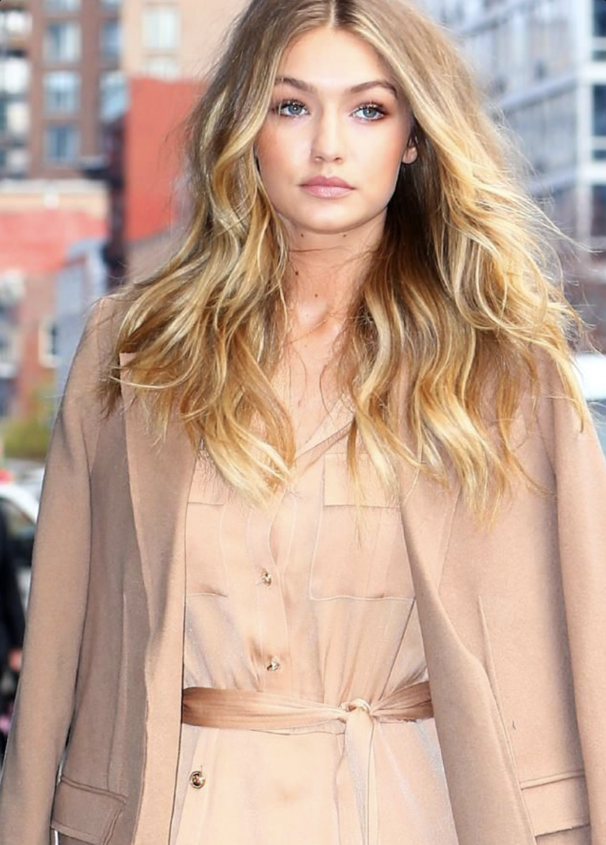 Gigi Hadid in Soft Autumn tones
