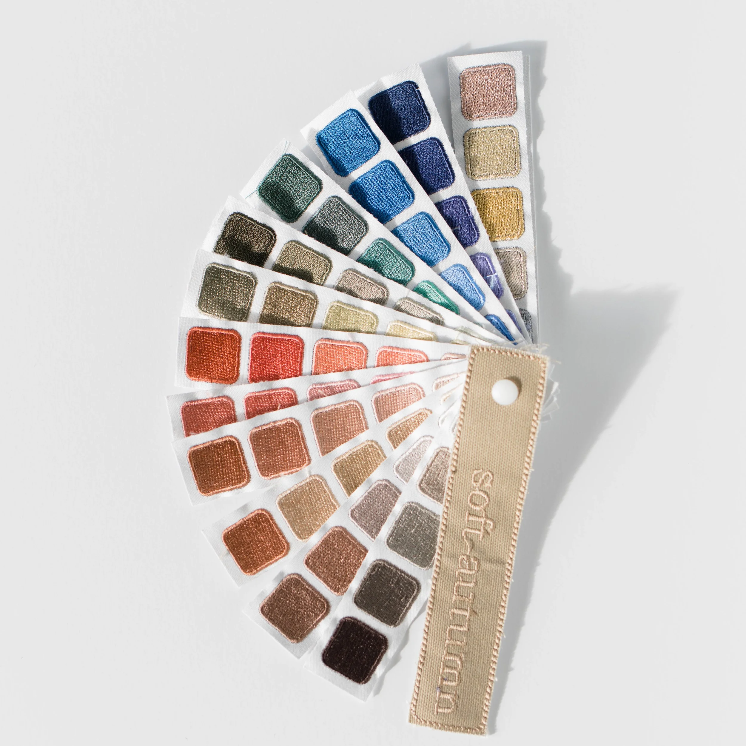 Indigo Tones Soft Autumn color swatch book