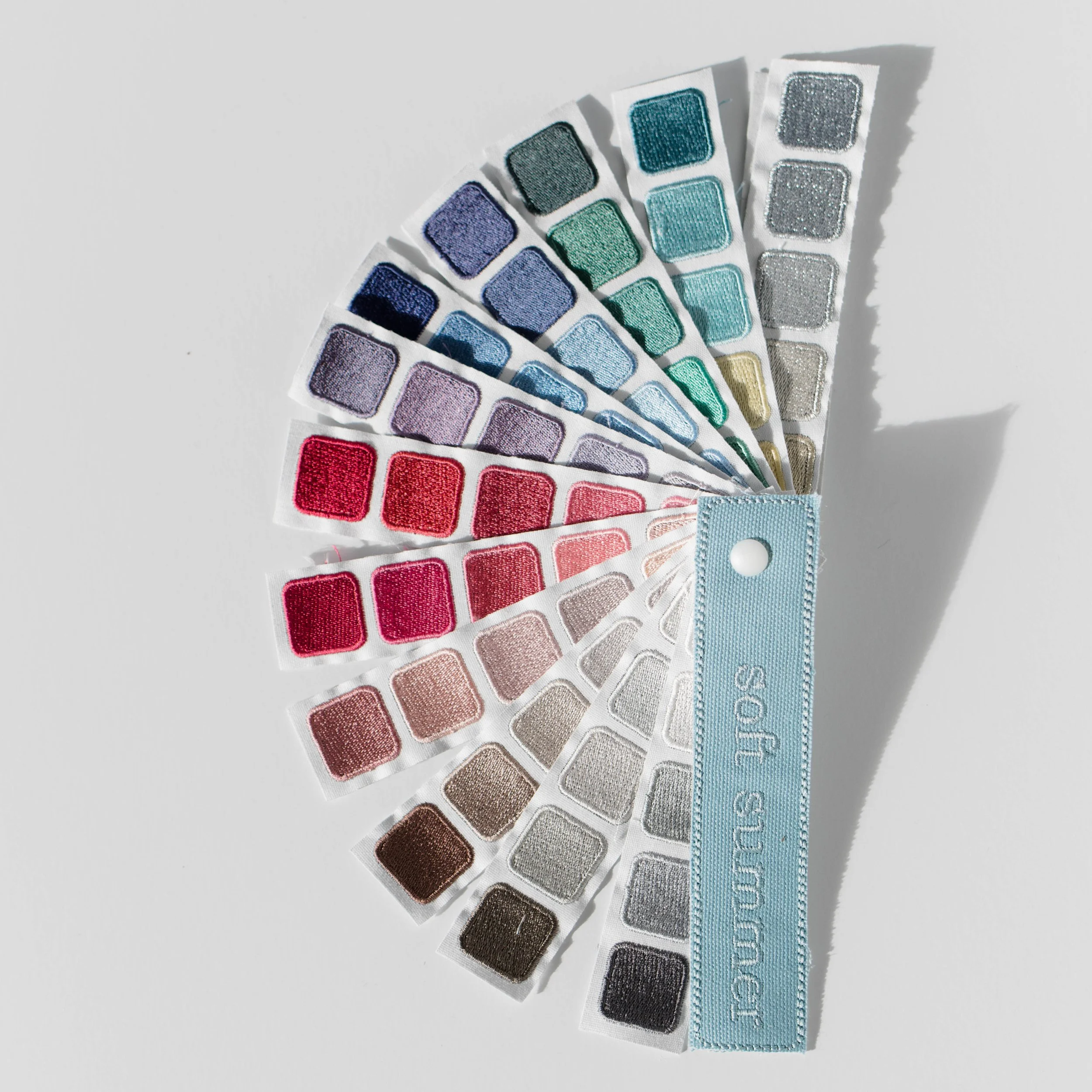 Indigo Tones Soft Summer color swatch book