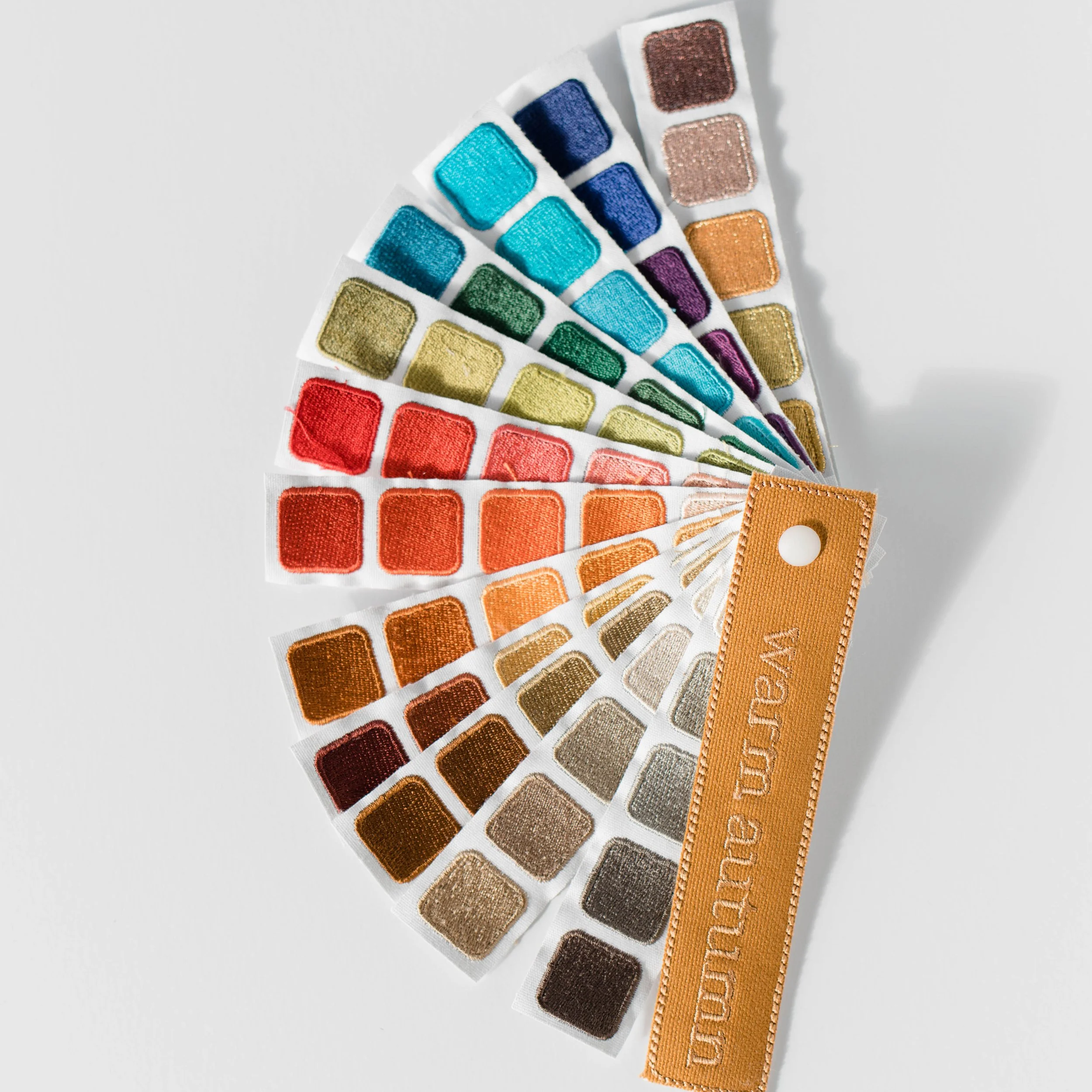 Indigo Tones Warm Autumn color swatch book