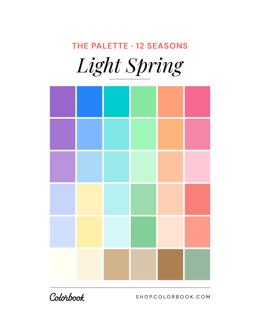 Light Spring complete color palette