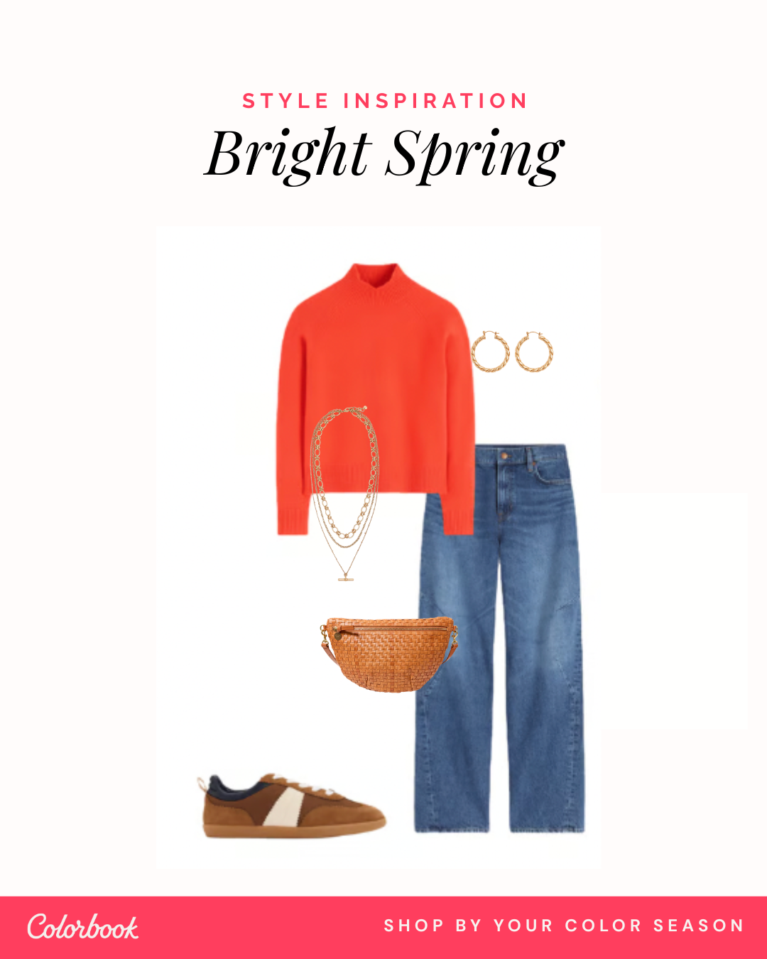 Bright Spring outfit — bright navy and coral