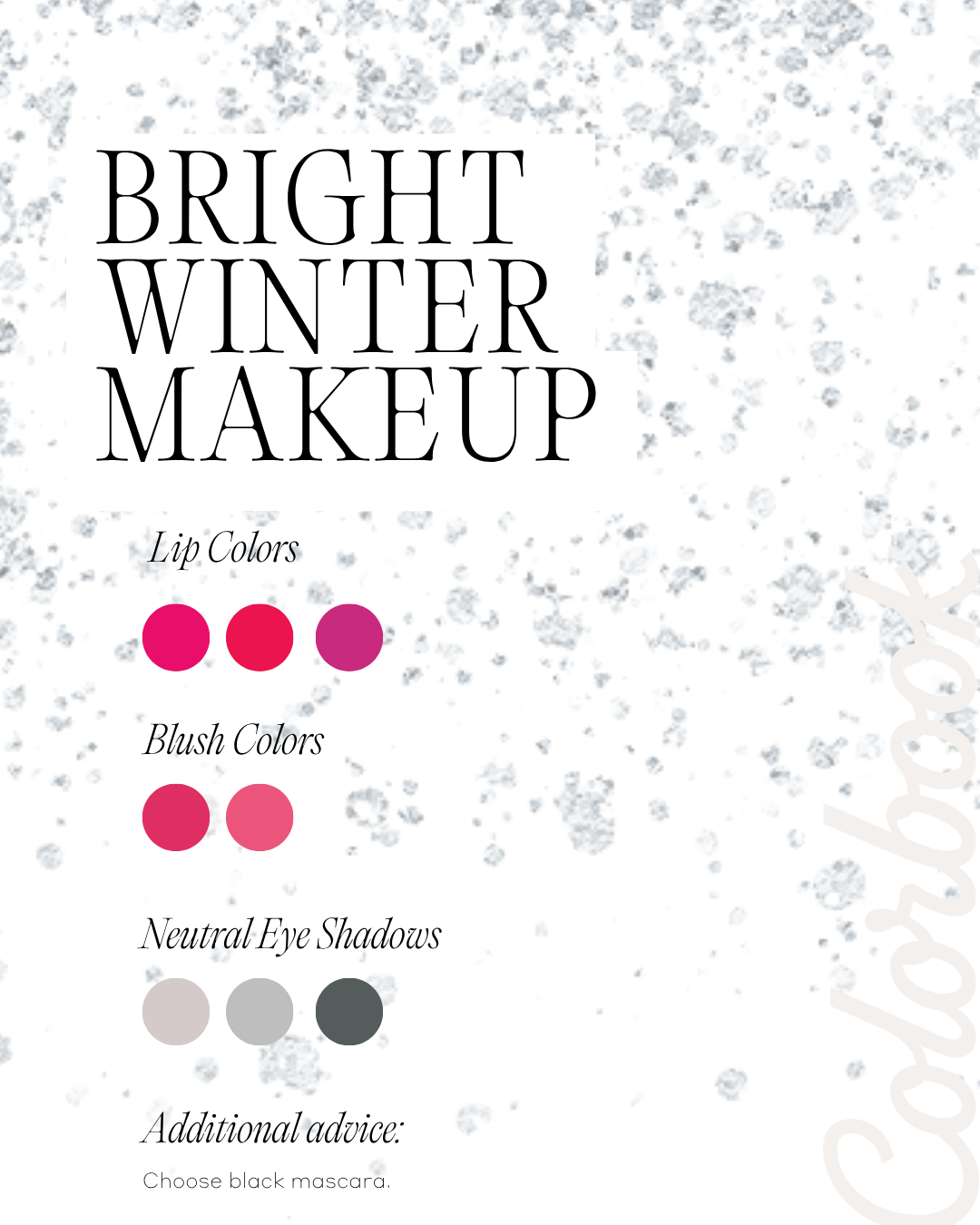 Bright Winter makeup palette