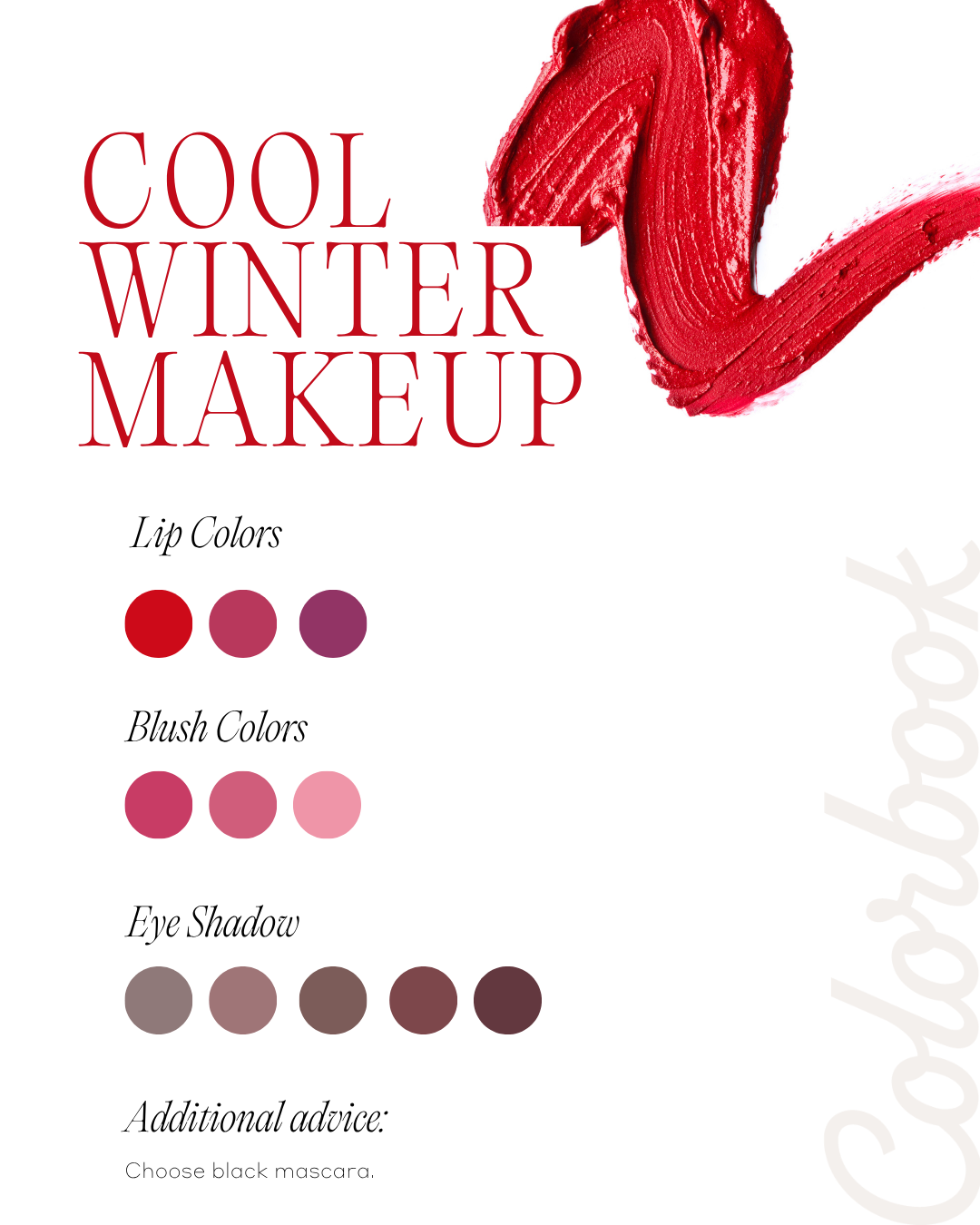 Cool Winter makeup palette