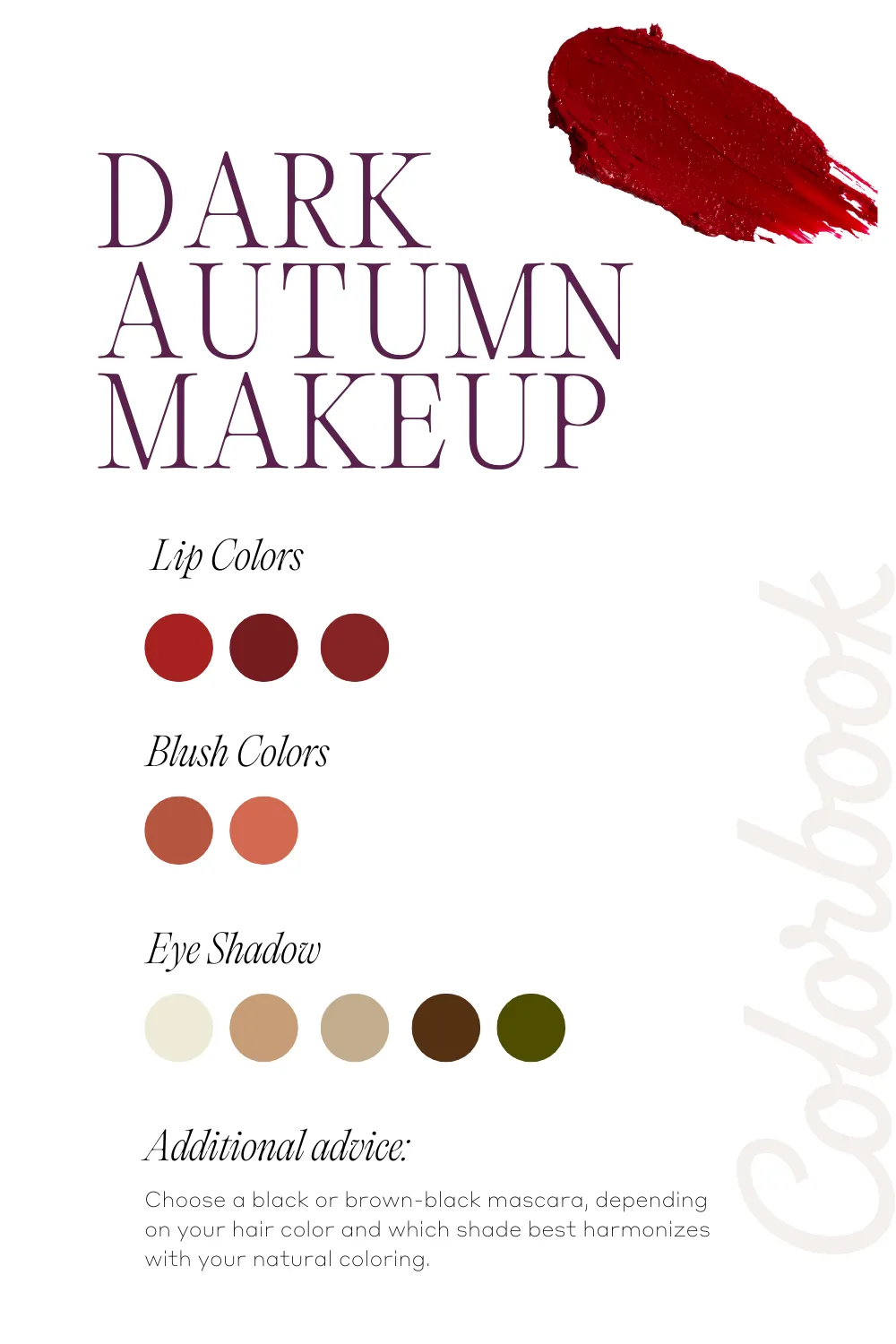Dark Autumn makeup palette