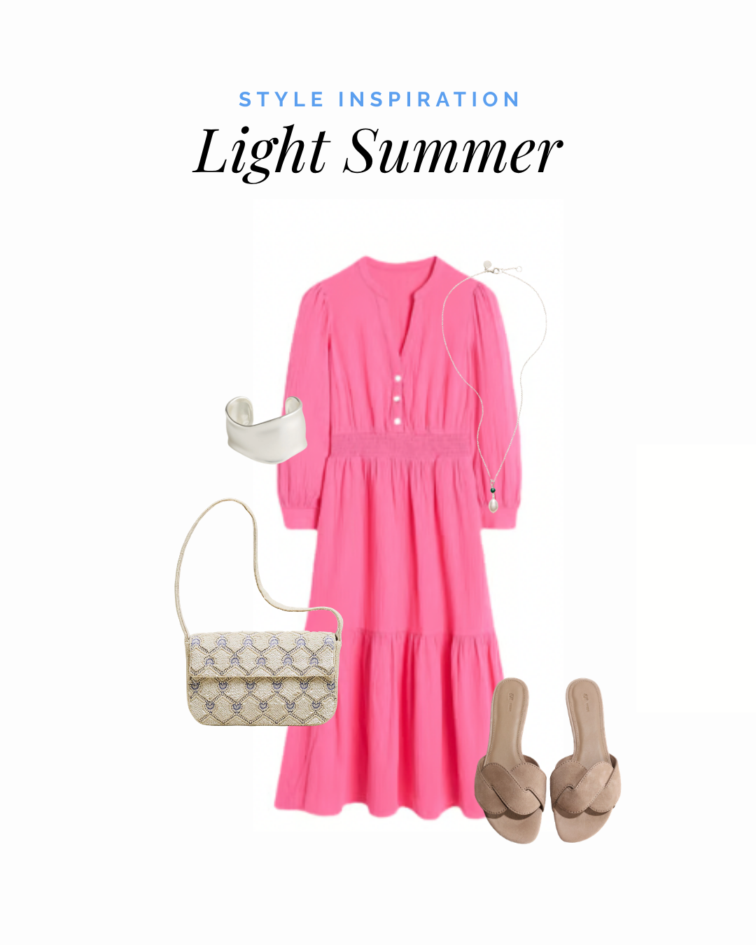 Light Summer outfit — sky blue and soft white