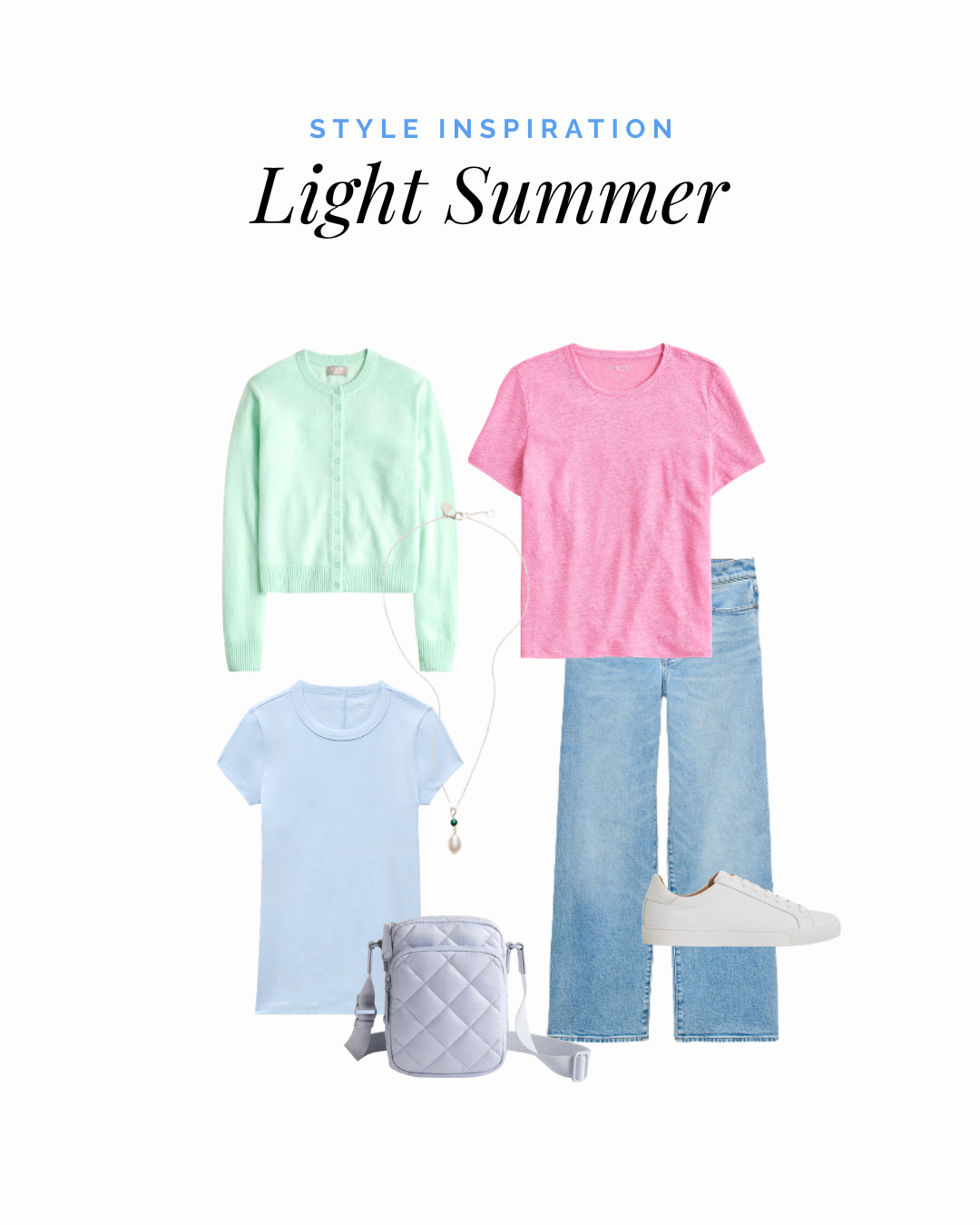 Light Summer outfit — raspberry and light gray