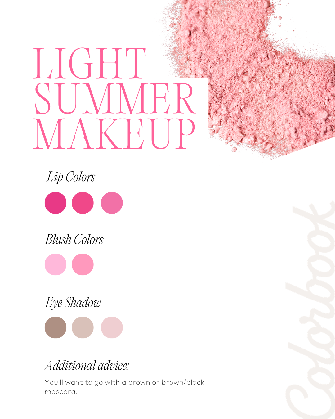 Light Summer makeup palette