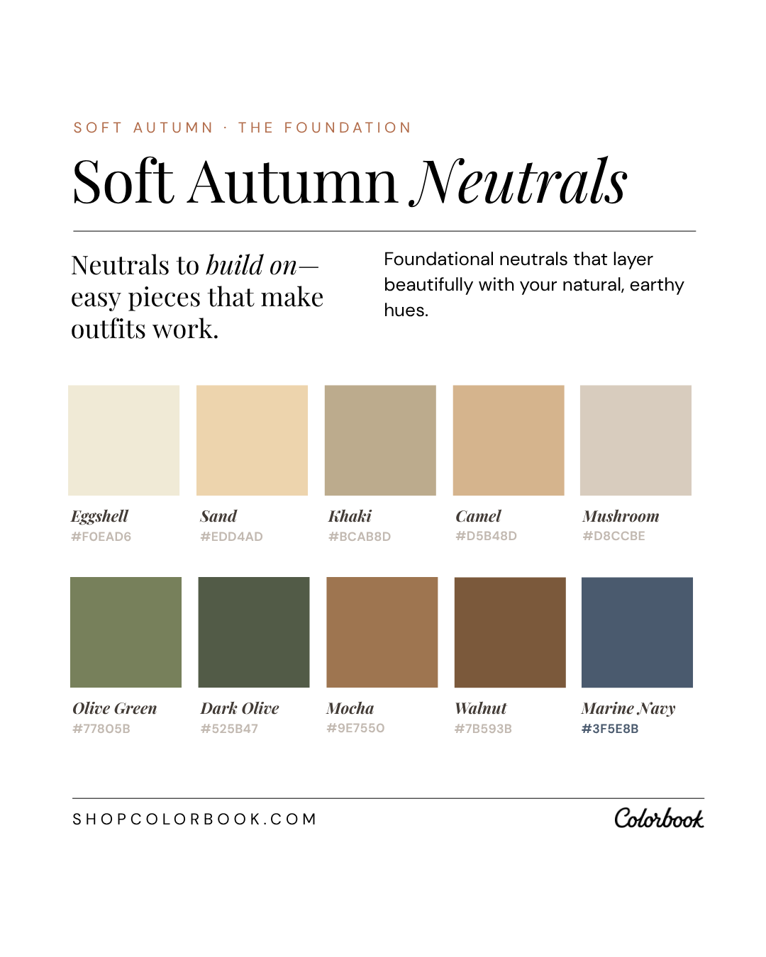 Soft Autumn neutral outfit examples