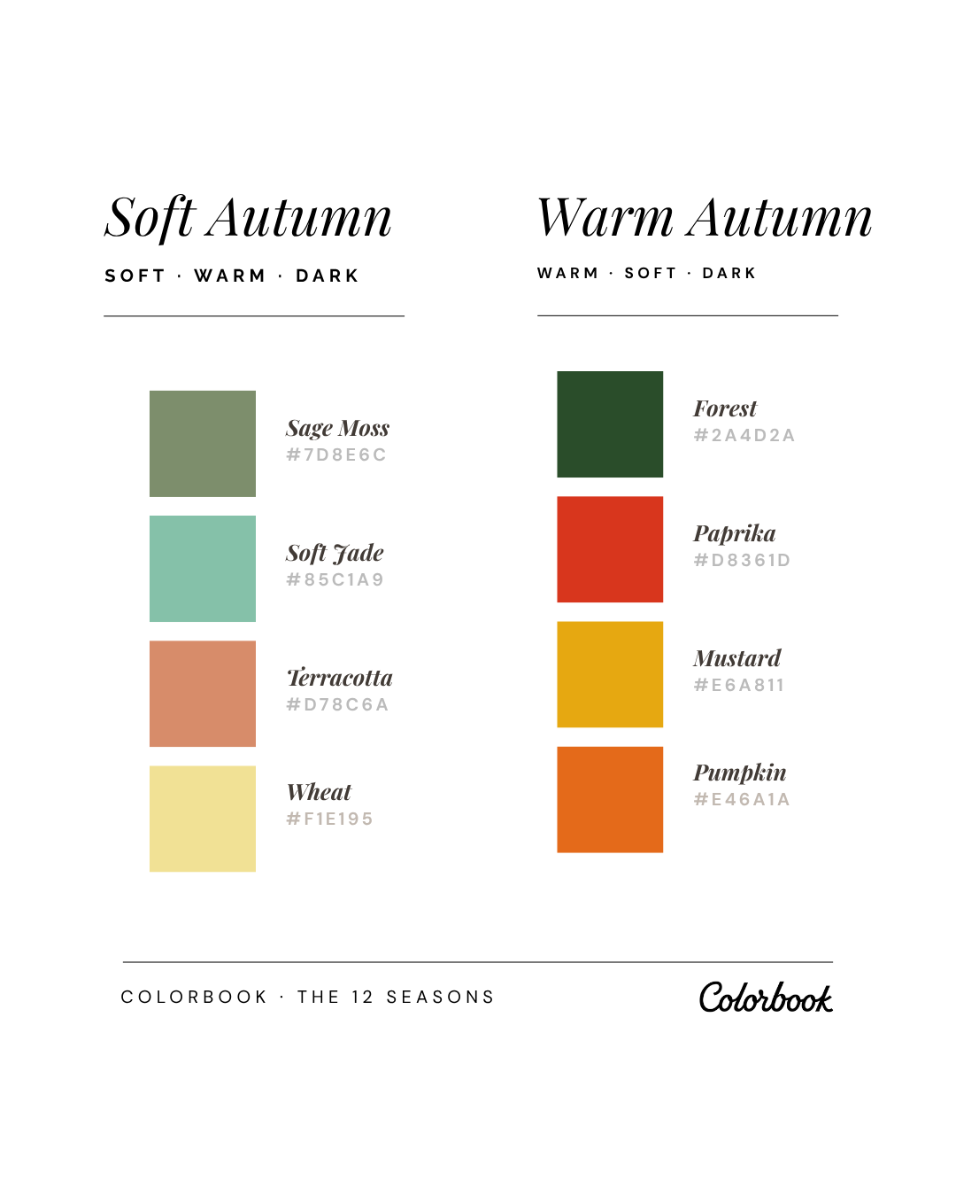 Soft Autumn vs Warm Autumn comparison