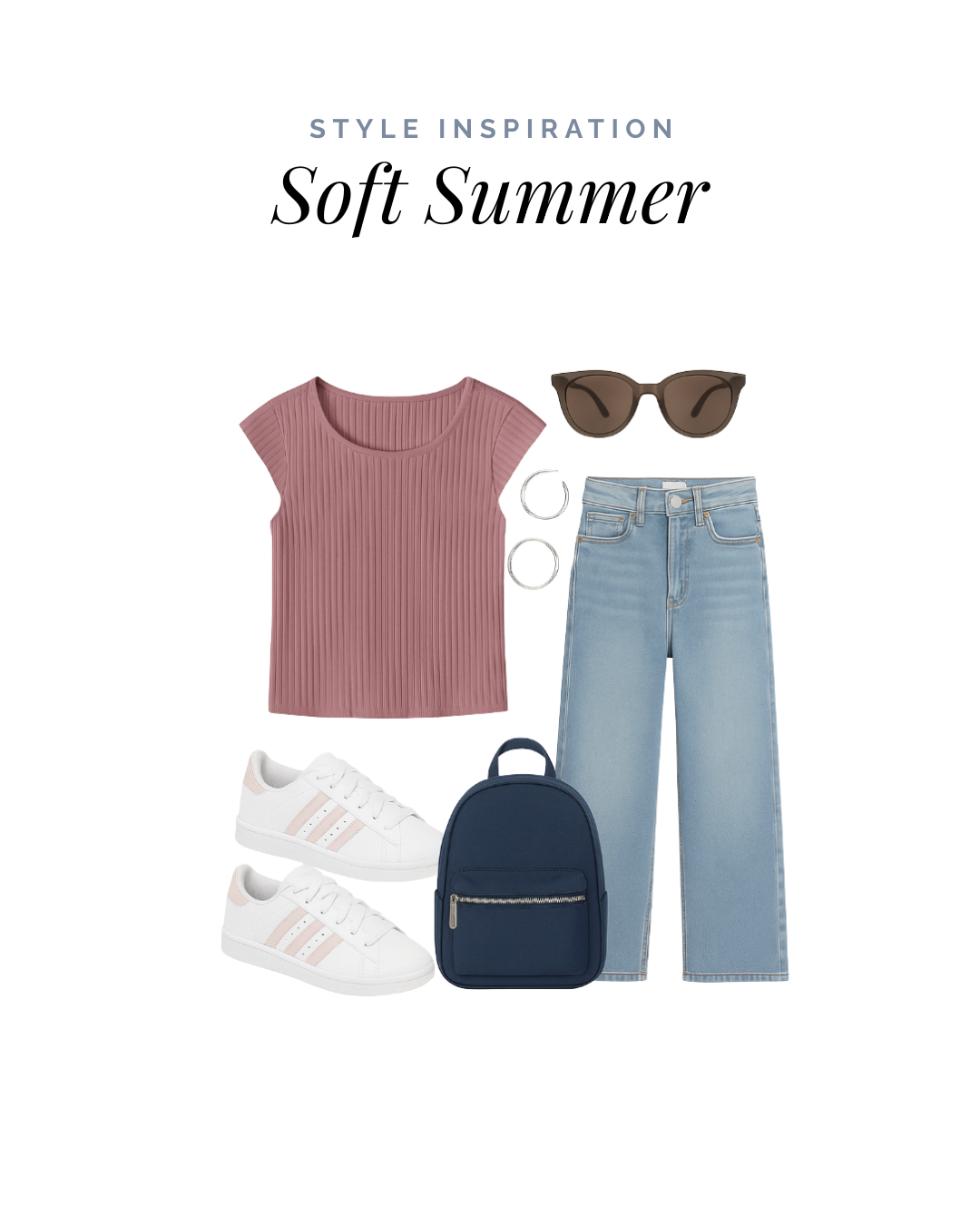 Soft Summer outfit — smoky teal and cocoa