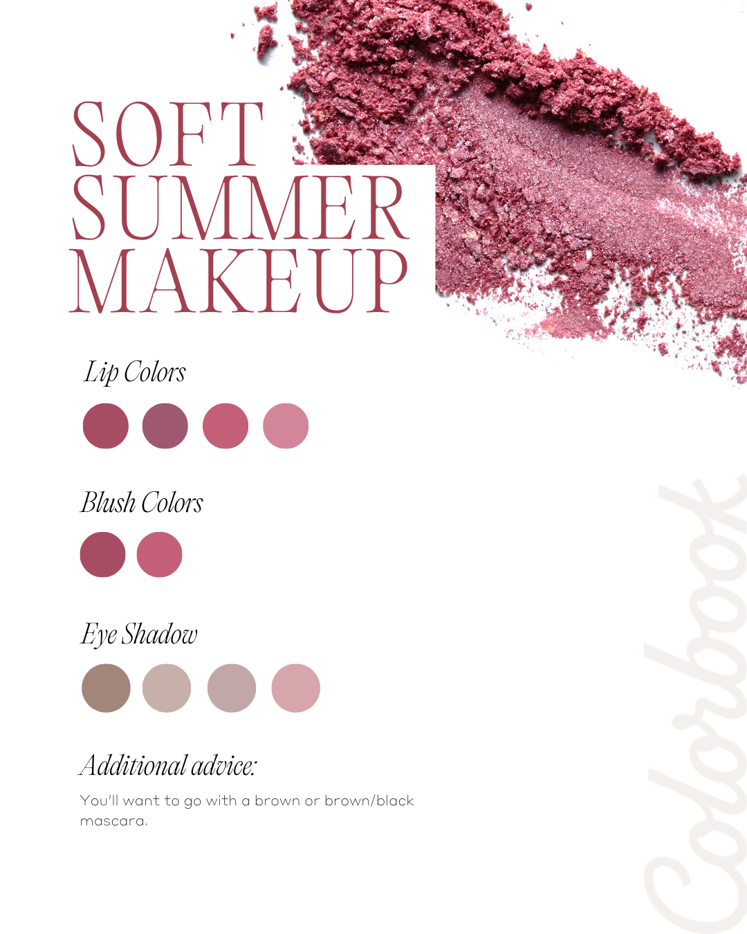 Soft Summer makeup palette