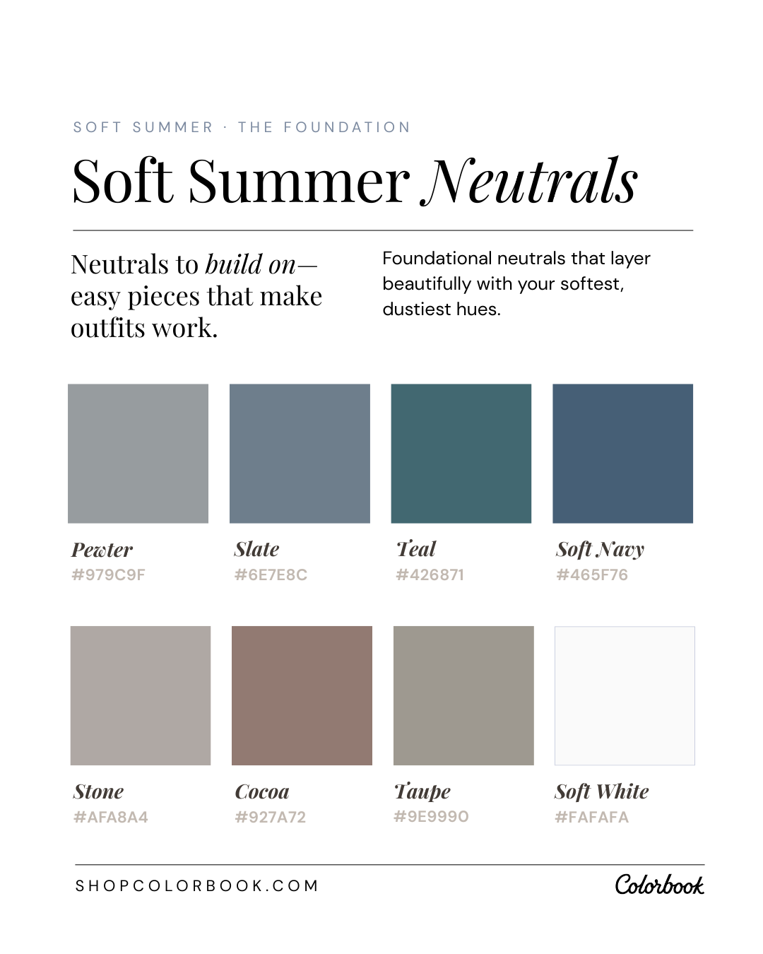 Soft Summer neutral outfit examples