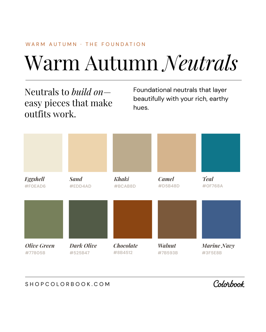 Warm Autumn neutral outfit examples