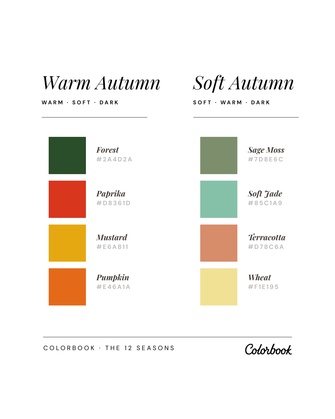Warm Autumn vs Soft Autumn comparison