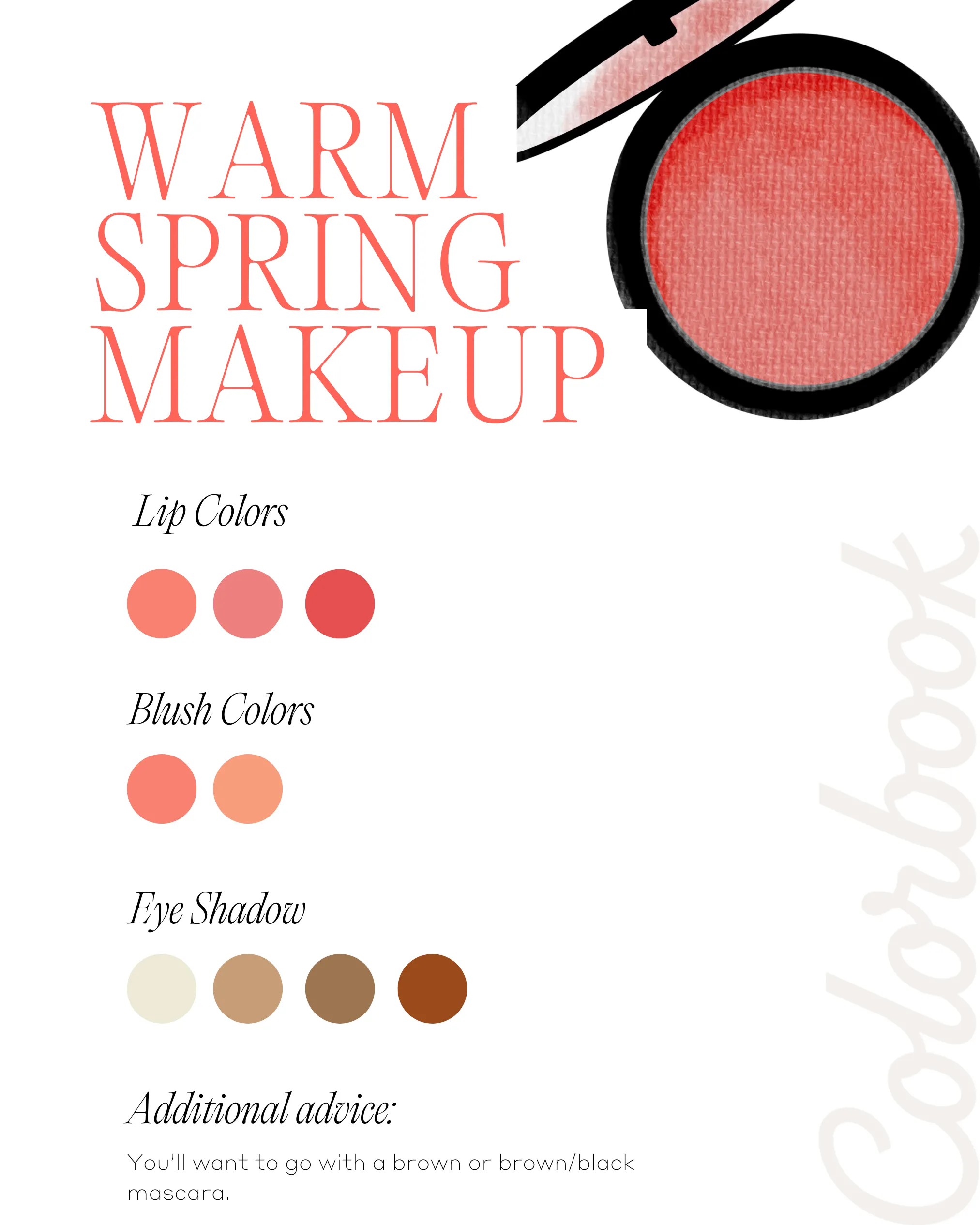 Warm Spring makeup palette