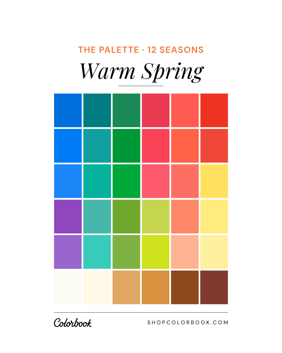 Warm Spring complete color palette